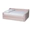 Baxton Studio Raphael Modern and Contemporary Pink Velvet Fabric Full Size Daybed with Trundle 187-11482-Zoro - alternate 1